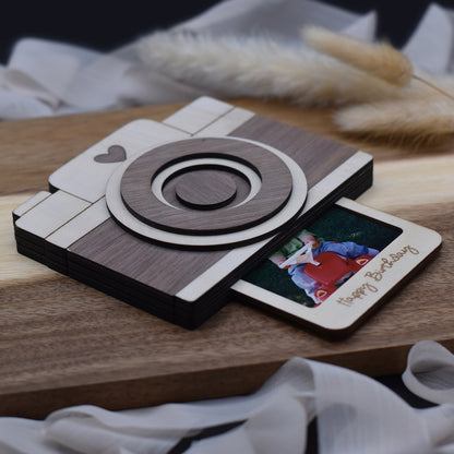 Personalisierbare Holzkamera