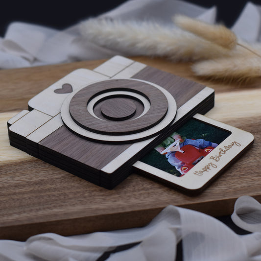 Personalisierbare Holzkamera