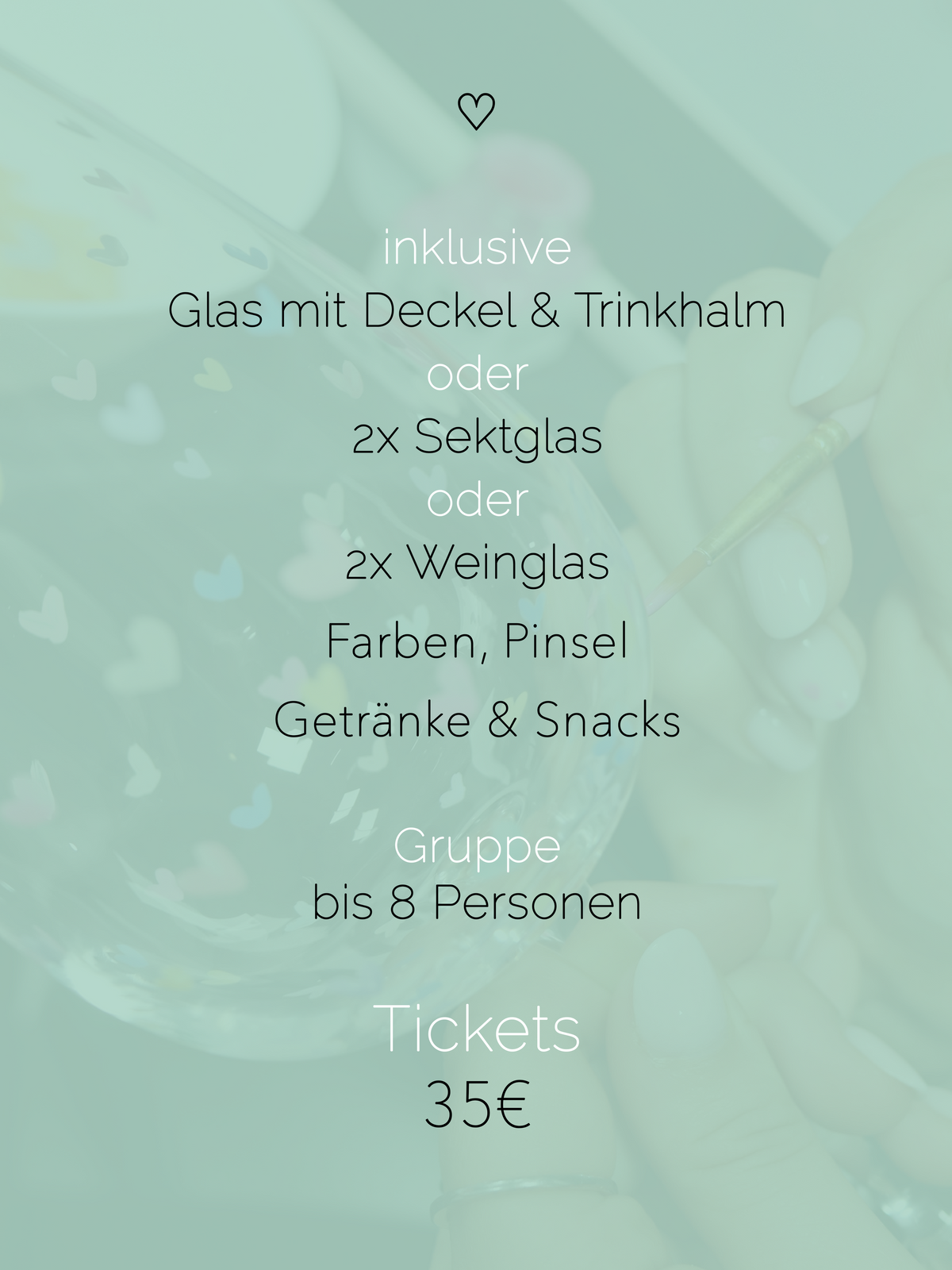 KreativWorkshop Glas bemalen 25.09.26 RHEINBERG