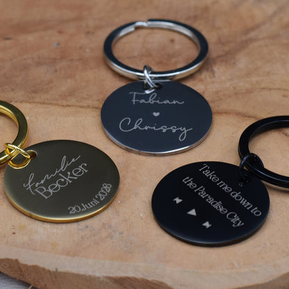 Schlüsselanhänger mit Gravur